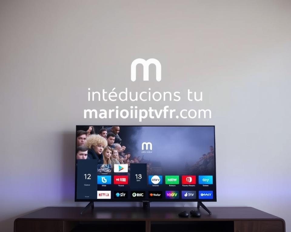 A high-quality, modern IPTV service in France featuring a vast selection of live TV channels, on-demand content, and reliable streaming performance. The scene depicts a sleek, minimalist interface showcasing the marioiptvfr.com brand, with a minimalist logo and clean typography. The background is a soft, neutral color palette creating a professional, sophisticated atmosphere. The foreground displays crisp, detailed icons and interface elements, highlighting the service's intuitive usability and premium features. Subtle lighting and camera angles emphasize the polished, premium nature of the IPTV offering, conveying a sense of quality and reliability.