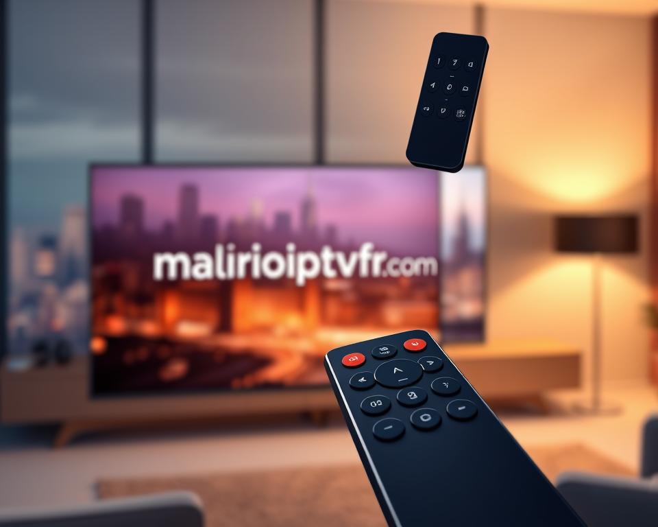 A modern and minimalist illustration showcasing a sleek IPTV subscription service. In the foreground, a high-resolution smart TV displays the marioiptvfr.com logo, its screen reflecting the warm, cozy lighting of a living room setting. In the middle ground, a minimalist remote control hovers, its clean lines and intuitive buttons hinting at the user-friendly interface. The background features a blurred cityscape, suggesting the global reach and accessibility of the IPTV service. The overall mood is one of sophistication, convenience, and reliable entertainment at an affordable price point. A modern and minimalist illustration showcasing a sleek IPTV subscription service. In the foreground, a high-resolution smart TV displays the marioiptvfr.com logo, its screen reflecting the warm, cozy lighting of a living room setting. In the middle ground, a minimalist remote control hovers, its clean lines and intuitive buttons hinting at the user-friendly interface. The background features a blurred cityscape, suggesting the global reach and accessibility of the IPTV service. The overall mood is one of sophistication, convenience, and reliable entertainment at an affordable price point.
