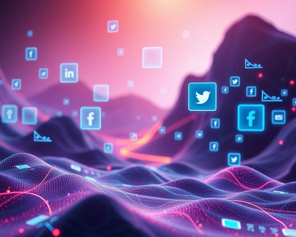 Intriguing digital landscape showcasing seamless integration of social media networks and captivating interactive content. Vibrant, futuristic scene with sleek, minimalist UI elements floating effortlessly across the frame. Subtly branded elements incorporating the marioiptvfr.com logo subtly integrated into the design. Soft, diffused lighting casts a warm, inviting glow, creating a sense of depth and dimension. Crisp, high-resolution details bring the digital world to life, inviting the viewer to explore the innovative, connected experience.